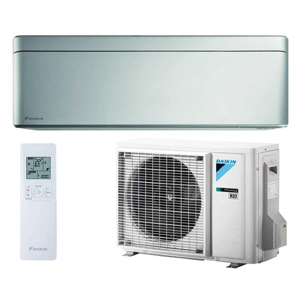 DAIKIN srebrni klima uređaj Stylish FTXA42CS + RXA42B8 / 4,2 kW
