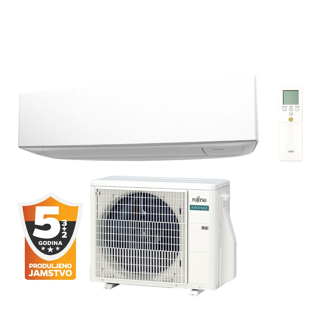FUJITSU sivi klima uređaj Design Inverter ASEG12KETF-B + AOEG12KETA / 3,5 kW